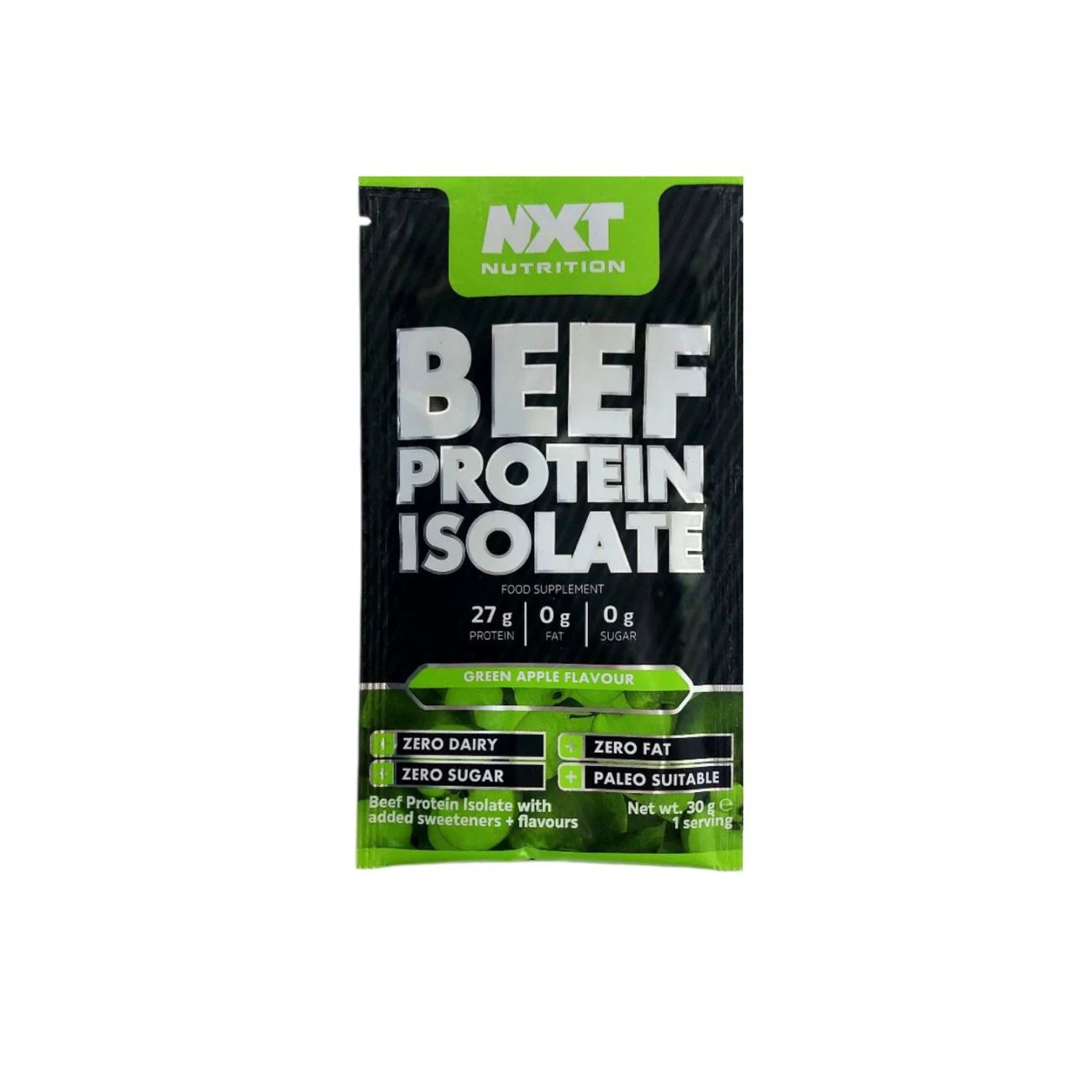 Beef Protein Isolate 30 G 1 Serving Green Apple Flavour